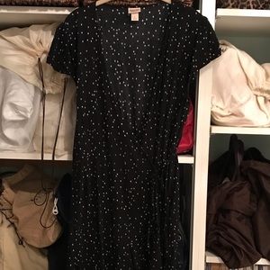 Black and white polka dot ruffle rap dress